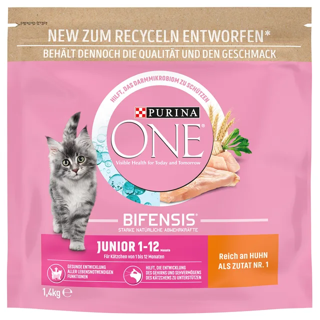 Purina ONE Junior granule kuře - výhodné balení: 2 x 1,4 kg
