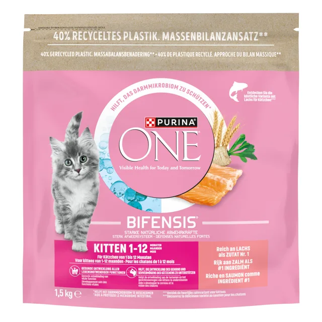 Purina ONE Junior granule losos - výhodné balení: 6 x 1,5 kg