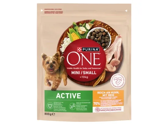 Purina ONE Mini Active granule pro psy kuře 800g