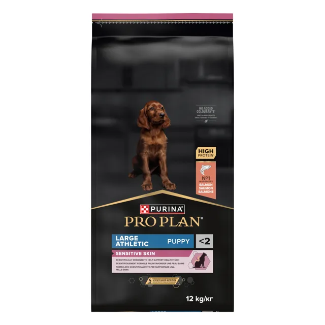 PURINA PRO PLAN Large Athletic Puppy Sensitive Skin Salmon - Výhodné balení: 2 x 12 kg