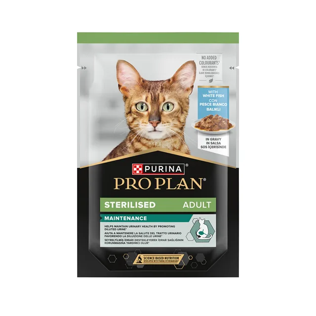 Purina Pro Plan Sterilised bílá ryba ve šťávě kapsička pro kočky 85 g