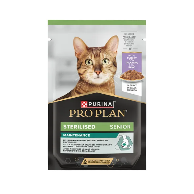 Purina PRO PLAN Sterilised Senior 7+ Longevis krůta paštika v kapsičce pro kočky 85 g