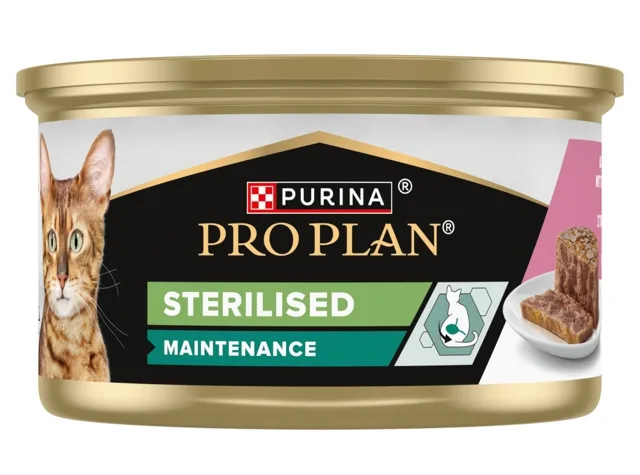 PURINA PRO PLAN Sterilizovaná vlhká paštika s lososem a tuňákem 85g mokré krmivo pro sterilizované kočky