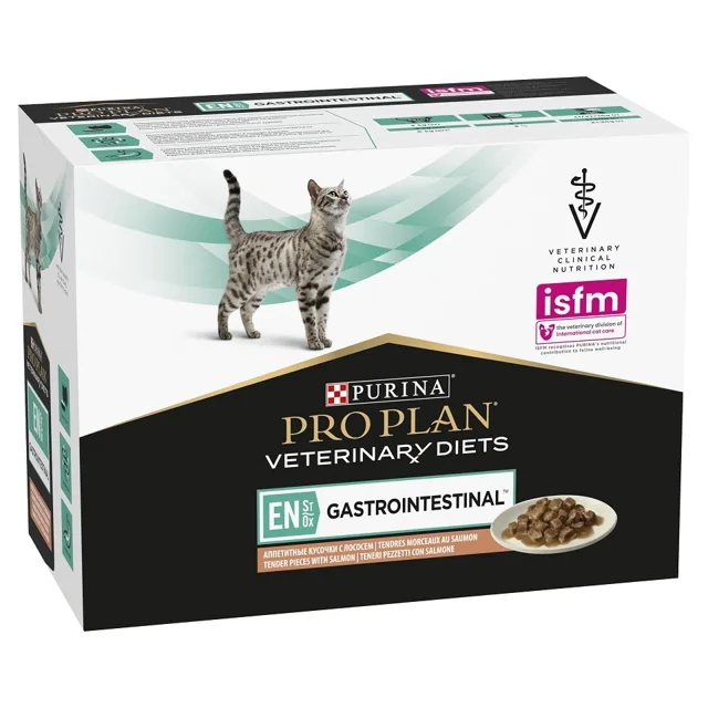 PURINA PRO PLAN Veterinary Diet Feline Gastrointestinal Losos 10x85g