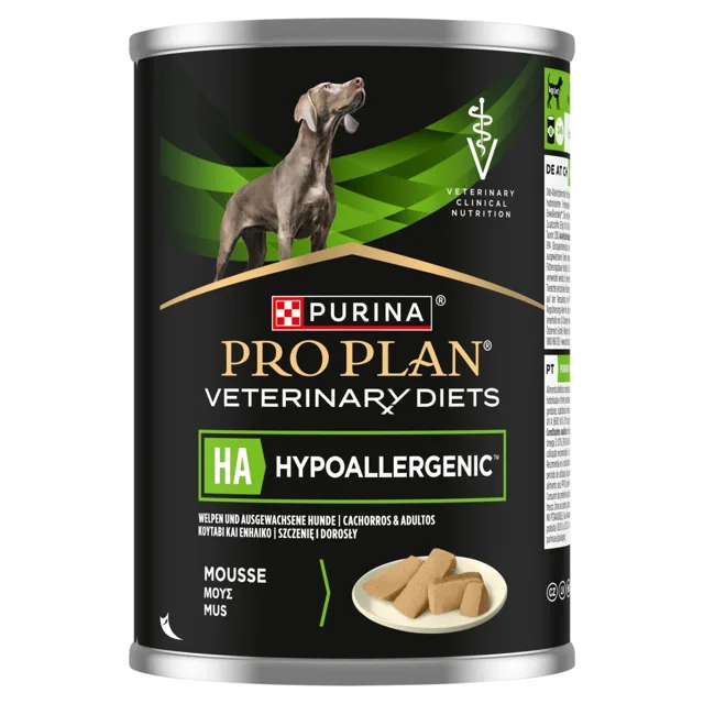 PURINA PRO PLAN Veterinary Diets Canine HA Hypoallergenic 400g pro potravinové intolerance, mokrá strava pro dospělé psy a štěňata