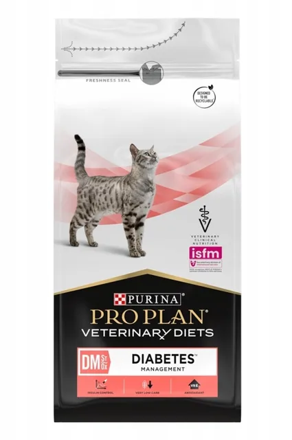 PURINA PRO PLAN Veterinary Diets Feline DM St/Ox Diabetes Management 1,5 kg suché krmivo pro kočky s cukrovkou
