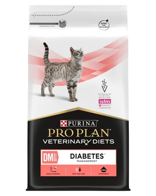 PURINA PRO PLAN Veterinary Diets Feline DM St/Ox Diabetes Management 2x5 kg krmivo pro kočky s diabetem