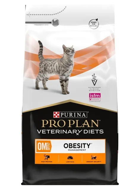 PURINA PRO PLAN Veterinary Diets Feline OM St/Ox Obesity Management 5 kg granule pro kočky s nadváhou