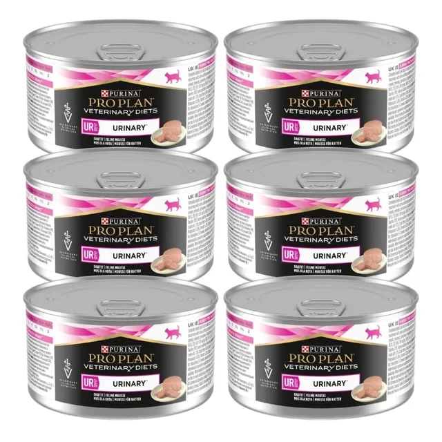 PURINA PRO PLAN Veterinary Diets Feline UR St/Ox Urinary 6x195g krmivo pro kočky pro zdraví močových cest