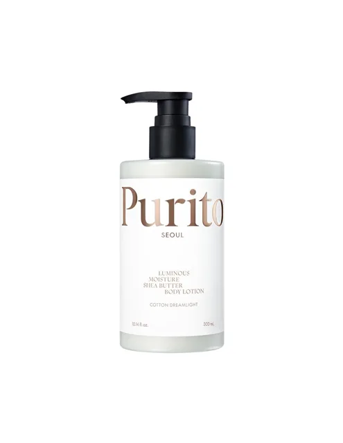PURITO Tělové mléko s bambuckým máslem Cotton Dreamlight (Luminous Moisture Shea Butter Body Lotion) 300 ml