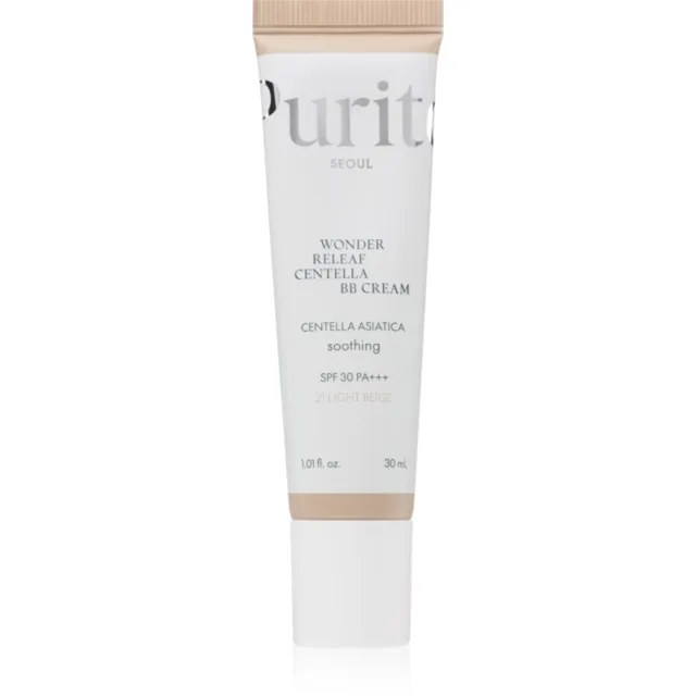 Purito Wonder Releaf Centella BB Cream rozjasňující BB krém se zklidňujícím účinkem odstín 21 Light Beige 30 ml