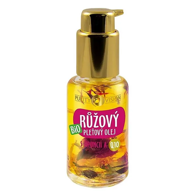 PURITY VISION BIO Růžový pleťový olej s opuncií a Q10 45 ml