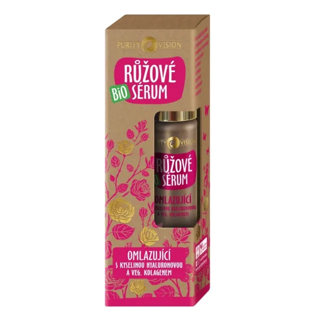 Purity Vision - Růžové omlazující hyaluronové sérum BIO, 50 ml