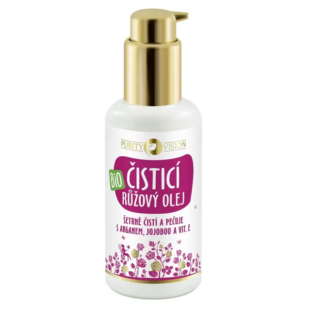 PURITY VISION Růžový čisticí olej s arganem, jojobou a vit. E Bio 100 ml