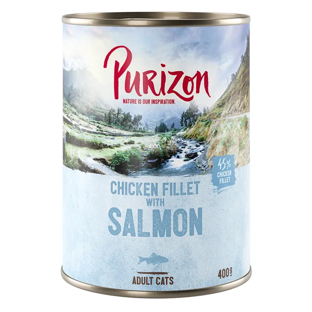 Purizon Adult 6 x 400 g - bez obilovin - kuřecí filet s divočákem