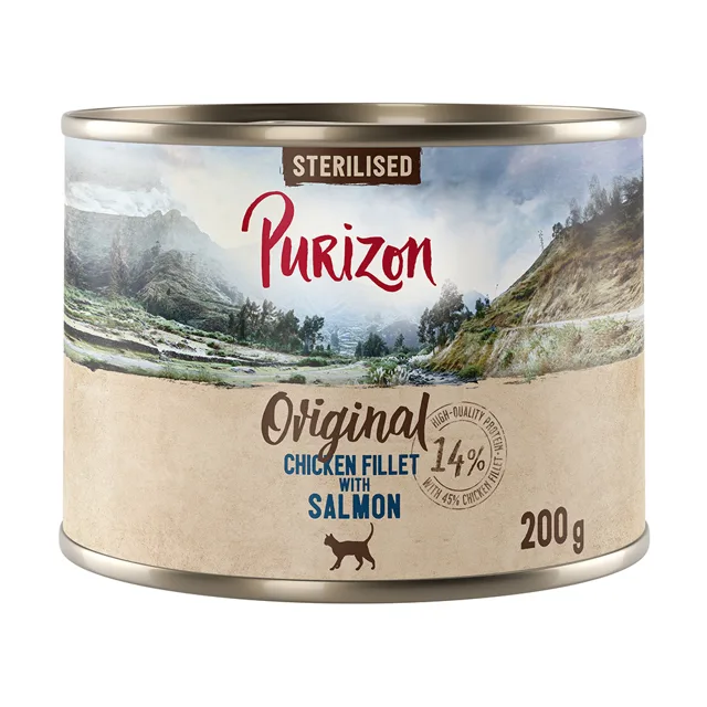 Purizon Adult Sterilised 6 ks (6 x 200 g) - bez obilovin - kuřecí filé s lososem