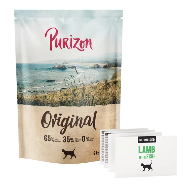Purizon Cat Adult Sterilized jehněčí s rybou – Original Daily 65 % - 2 kg