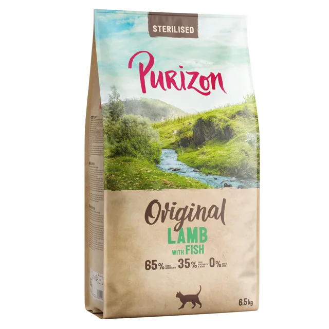 Purizon Cat Adult Sterilized jehněčí s rybou – Original Daily 65 % - 6,5 kg