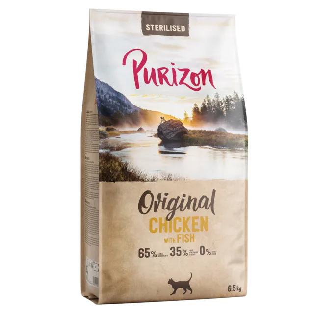 Purizon Cat Sterilised kuře a ryba – Original Daily 65 % - NOVINKA - 6,5 kg