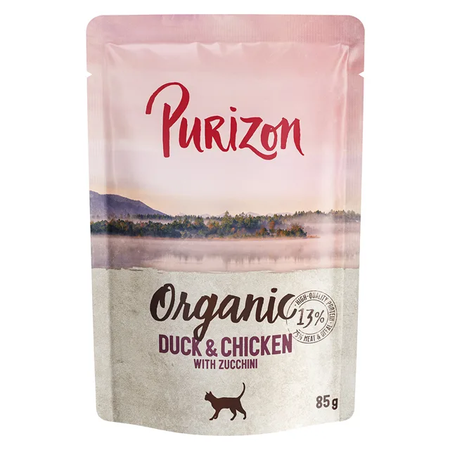 Purizon Organic 12 x 85 g výhodné balení - kuřecí a husa s dýní