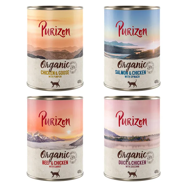 Purizon Organic 6 x 400 g - míchané belení 4 druhy
