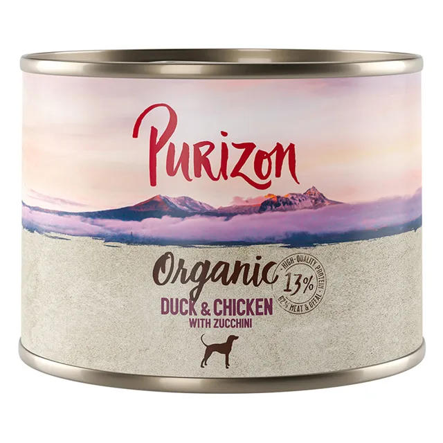 Purizon Organic výhodné balení 12 x 200 g - kuřecí a husa s dýní