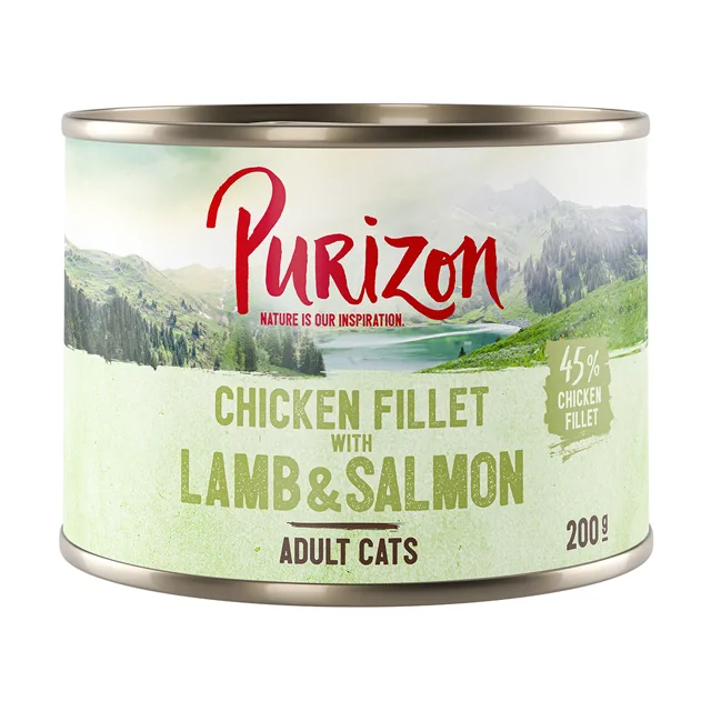 Purizon Original 24 ks (24 x 200 g) - bez obilovin - Sterilised: kuřecí filet s lososem