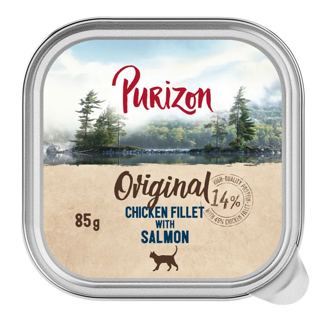 Purizon Original 6 ks (6 x 85 g) - kuřecí filet s krůtou a lososem