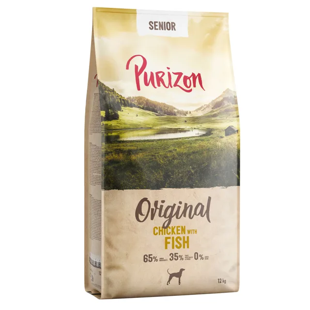 Purizon Senior kuře s rybou - bez obilovin - výhodné balení 2 x 12 kg novinka