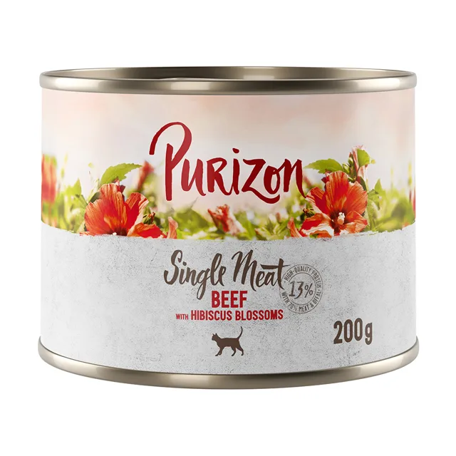 Purizon Single Meat 24 x 200 g – výhodné balení - jehněčí s květy chmelu