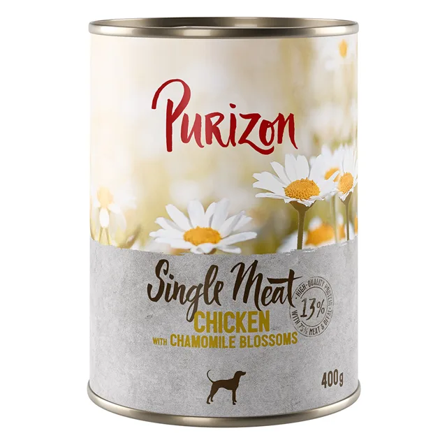Purizon Single Meat 24 x 400 g – výhodné balení - hovězí s květy ibišku