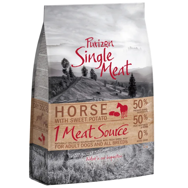 Purizon Single Meat Adult koňské maso s batáty - bez obilovin - 12 kg