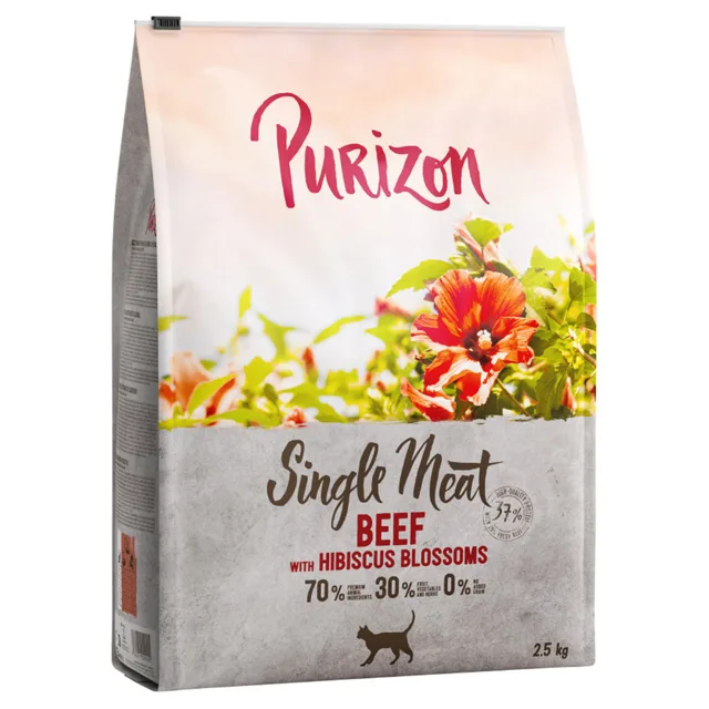 Purizon Single Meat hovězí s květy ibišku - 2,5 kg