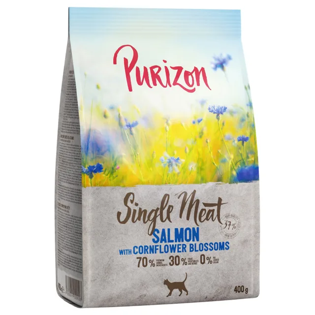 Purizon Single Meat losos s květy chrpy - 400 g
