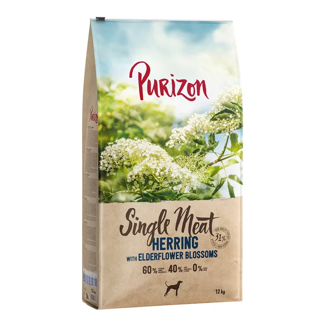 Purizon Single Meat sleď a květ bezu - 4 x 1kg