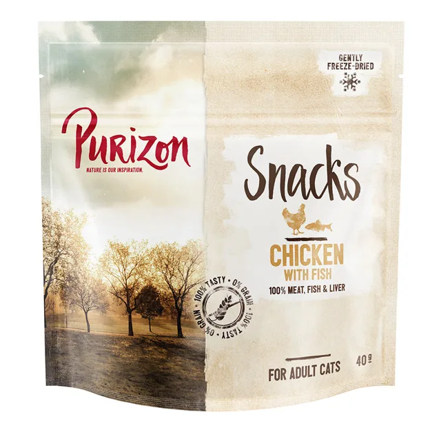 Purizon Snack kuře & ryba - bez obilovin - 3 x 40 g
