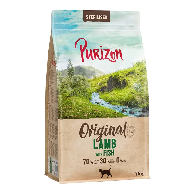 Purizon Sterilised Adult jehněčí a ryby - bez obilovin - 2,5 kg