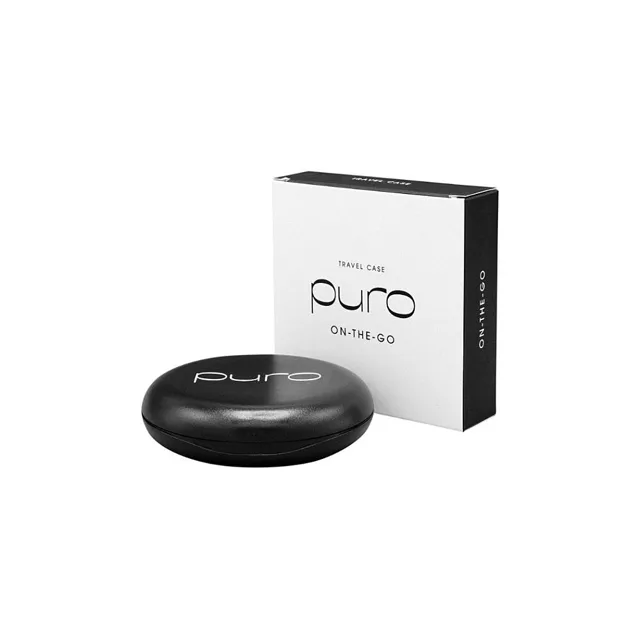 PURO On-the-go černé cestovní pouzdro na neviditelná rovnátka 1 ks