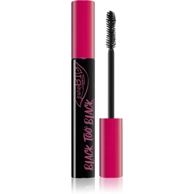 puroBIO Cosmetics Black too Black objemová a pečující řasenka 9.9 ml