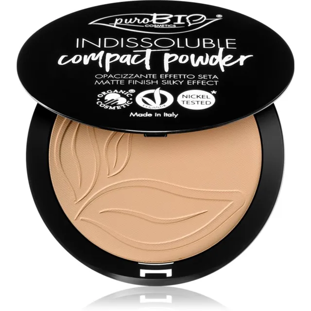 puroBIO Cosmetics Indissouble kompaktní pudr s matným efektem odstín 03 9 g