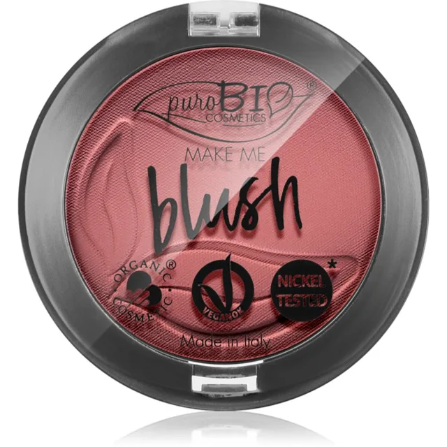 puroBIO Cosmetics Long-lasting Blush pudrová tvářenka odstín 06 Cherry Blossom 5.2 g
