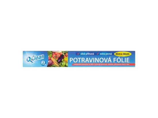 Q-Clean potravinová fólie silně přilnavá 30m x 30cm