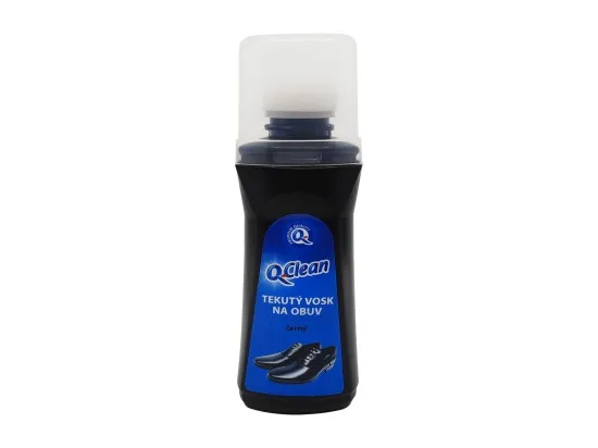 Q-Clean tekutý vosk na obuv černý 75 ml
