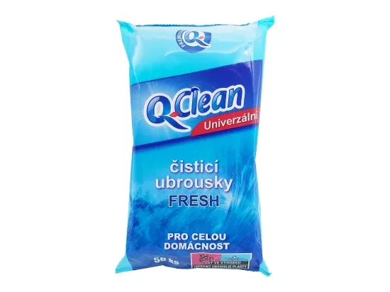 Q-Clean univerzální vlhčené ubrousky fresh 50 ks
