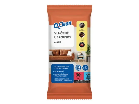 Q-Clean vlhčené ubrousky na kůži 40 ks