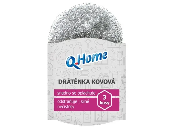 Q-Home drátěnka kovová 3 ks