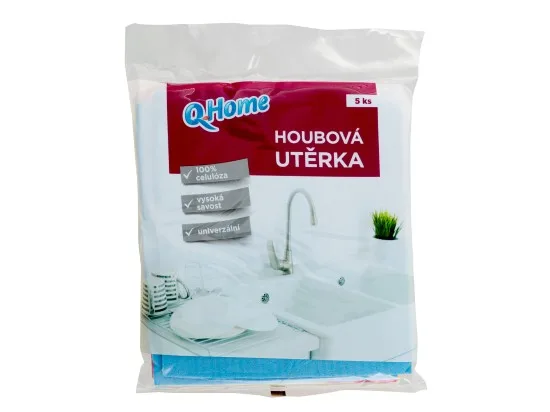 Q-Home houbová utěrka 5 ks
