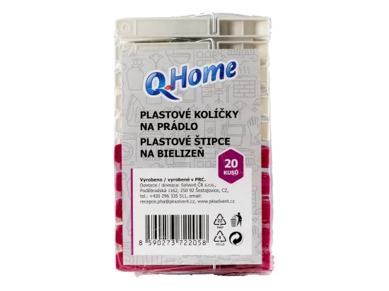 Q-Home plastové kolíčky na prádlo 20ks
