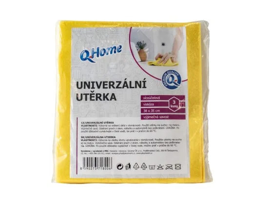 Q-Home univerzální utěrka 38 x 35 cm 3 ks