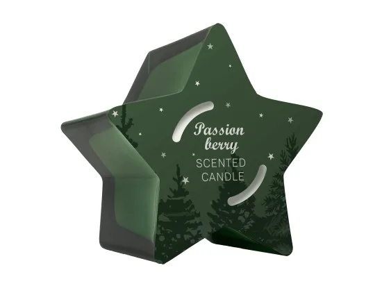 Q-Home vonná svíčka Hvězda zelená 125 g
